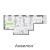 Планировка трехкомнатной квартиры площадью 95.2 кв. м в новостройке ЖК "Аквилон ZALIVE"