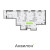 Планировка трехкомнатной квартиры площадью 95.8 кв. м в новостройке ЖК "Аквилон ZALIVE"