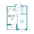 Планировка однокомнатной квартиры площадью 37.69 кв. м в новостройке ЖК "Графика"
