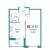 Планировка однокомнатной квартиры площадью 38.6 кв. м в новостройке ЖК "Графика"