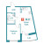 Планировка однокомнатной квартиры площадью 38.27 кв. м в новостройке ЖК "Графика"