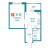 Планировка однокомнатной квартиры площадью 31.25 кв. м в новостройке ЖК "Графика"