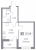 Планировка однокомнатной квартиры площадью 32.48 кв. м в новостройке ЖК "Графика"