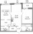 Планировка двухкомнатной квартиры площадью 63.68 кв. м в новостройке ЖК "Графика"
