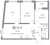 Планировка трехкомнатной квартиры площадью 66.93 кв. м в новостройке ЖК "Графика"