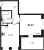 Планировка однокомнатной квартиры площадью 40.21 кв. м в новостройке ЖК Cube
