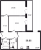 Планировка двухкомнатной квартиры площадью 59.05 кв. м в новостройке ЖК Cube