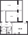Планировка двухкомнатной квартиры площадью 58.38 кв. м в новостройке ЖК Cube