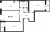 Планировка трехкомнатной квартиры площадью 86.37 кв. м в новостройке ЖК Cube
