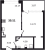 Планировка однокомнатных апартаментов площадью 39.51 кв. м в новостройке Апартаменты "17/33 Петровский остров"