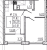 Планировка однокомнатных апартаментов площадью 40.01 кв. м в новостройке Апартаменты "17/33 Петровский остров"