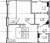 Планировка однокомнатных апартаментов площадью 41.65 кв. м в новостройке Апартаменты "17/33 Петровский остров"