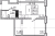 Планировка однокомнатных апартаментов площадью 36.63 кв. м в новостройке Апартаменты "17/33 Петровский остров"