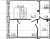 Планировка однокомнатных апартаментов площадью 41.99 кв. м в новостройке Апартаменты "17/33 Петровский остров"