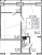 Планировка однокомнатных апартаментов площадью 47.33 кв. м в новостройке Апартаменты "17/33 Петровский остров"