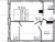 Планировка однокомнатных апартаментов площадью 41.63 кв. м в новостройке Апартаменты "17/33 Петровский остров"