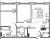 Планировка двухкомнатных апартаментов площадью 69.23 кв. м в новостройке Апартаменты "17/33 Петровский остров"