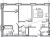 Планировка двухкомнатных апартаментов площадью 70.04 кв. м в новостройке Апартаменты "17/33 Петровский остров"