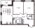 Планировка двухкомнатной квартиры площадью 55.43 кв. м в новостройке ЖК "Стрижи в Невском 2"
