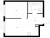 Планировка однокомнатной квартиры площадью 30.8 кв. м в новостройке ЖК "Заречный парк"