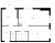 Планировка двухкомнатной квартиры площадью 55.46 кв. м в новостройке ЖК "Заречный парк"