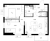Планировка двухкомнатной квартиры площадью 54.77 кв. м в новостройке ЖК "Заречный парк"