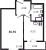 Планировка однокомнатной квартиры площадью 36.91 кв. м в новостройке ЖК "ID Murino II" 