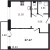 Планировка однокомнатной квартиры площадью 37.17 кв. м в новостройке ЖК "ID Murino II" 