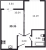 Планировка однокомнатной квартиры площадью 39.35 кв. м в новостройке ЖК "ID Murino II" 