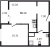 Планировка однокомнатной квартиры площадью 36.14 кв. м в новостройке ЖК "ID Murino II" 