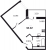 Планировка однокомнатной квартиры площадью 34.02 кв. м в новостройке ЖК "ID Murino II" 