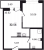 Планировка однокомнатной квартиры площадью 32.56 кв. м в новостройке ЖК "ID Murino II" 