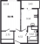 Планировка однокомнатной квартиры площадью 38.98 кв. м в новостройке ЖК "ID Murino II" 