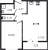 Планировка однокомнатной квартиры площадью 37.78 кв. м в новостройке ЖК "ID Murino II" 