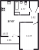Планировка однокомнатной квартиры площадью 37.07 кв. м в новостройке ЖК "ID Murino II" 