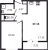 Планировка однокомнатной квартиры площадью 37.15 кв. м в новостройке ЖК "ID Murino II" 