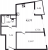 Планировка однокомнатной квартиры площадью 43.77 кв. м в новостройке ЖК "ID Murino II" 