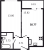 Планировка однокомнатной квартиры площадью 38.77 кв. м в новостройке ЖК "ID Murino II" 