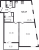 Планировка двухкомнатной квартиры площадью 52.17 кв. м в новостройке ЖК "ID Murino II" 