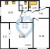 Планировка двухкомнатной квартиры площадью 52.86 кв. м в новостройке ЖК "ID Murino II" 