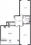 Планировка двухкомнатной квартиры площадью 61.23 кв. м в новостройке ЖК "ID Murino II" 