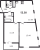 Планировка двухкомнатной квартиры площадью 52.3 кв. м в новостройке ЖК "ID Murino II" 