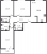 Планировка трехкомнатной квартиры площадью 72.52 кв. м в новостройке ЖК "ID Murino II" 