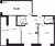 Планировка трехкомнатной квартиры площадью 65.8 кв. м в новостройке ЖК "ID Murino II" 