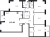Планировка четырехкомнатной квартиры площадью 112.84 кв. м в новостройке ЖК "ID Murino II" 