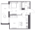 Планировка однокомнатной квартиры площадью 41.6 кв. м в новостройке ЖК "Аквилон Stories"