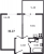 Планировка однокомнатной квартиры площадью 32.27 кв. м в новостройке ЖК "Аквилон Stories"