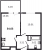 Планировка однокомнатной квартиры площадью 34.03 кв. м в новостройке ЖК "Аквилон Stories"