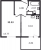 Планировка однокомнатной квартиры площадью 32.33 кв. м в новостройке ЖК "Аквилон Stories"