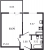 Планировка однокомнатной квартиры площадью 33.76 кв. м в новостройке ЖК "Аквилон Stories"